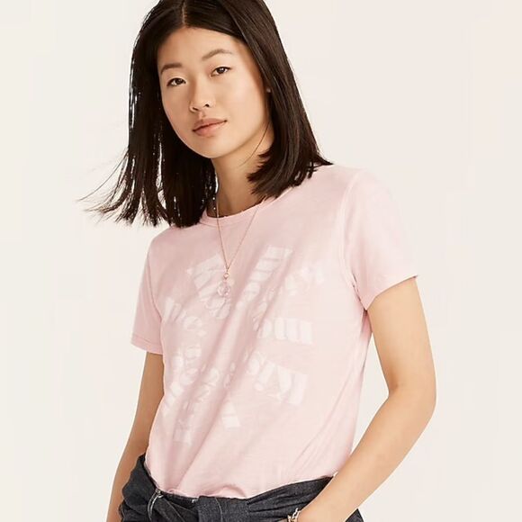 NWT JCrew cotton ´Kiss me’ tee shirt XL  - Picture 1 of 9